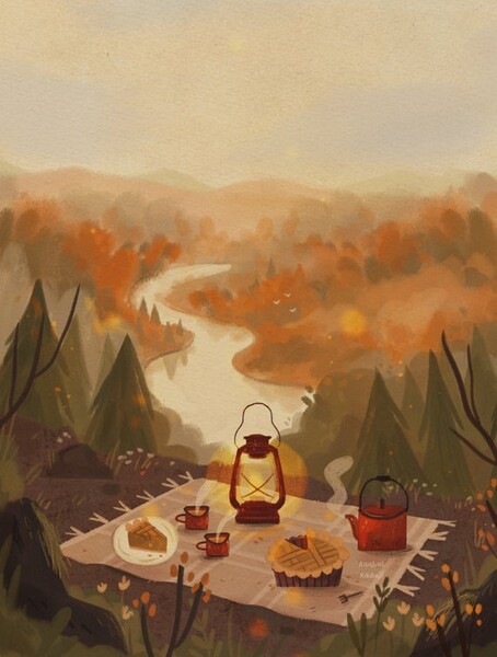 Hygge Picnic Art Print