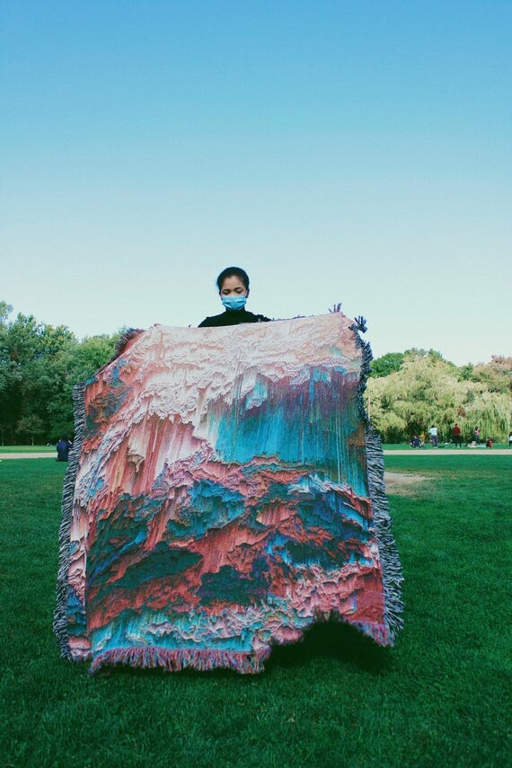 XL Woven Glitch Blanket 60x80