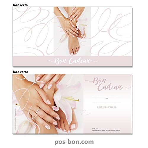 50 Bons cadeaux pour instituts de beauté, ongleries, manucure et soins esthétique des pieds FU9226F