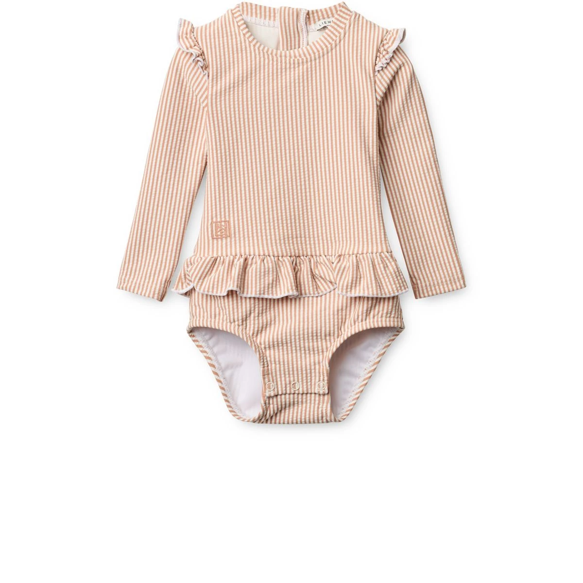 Maillot de bain bébé en tissu gaufré SILLE - Y/D stripe Pale tuscany / Creme de la creme