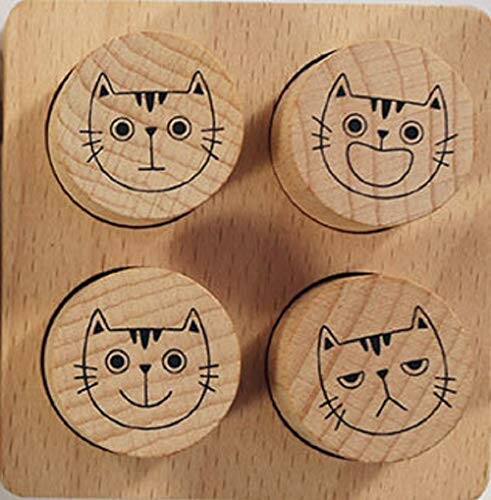 Avenue Mandarine CO154C - Un lot de 4 tampons appréciations motif Chats