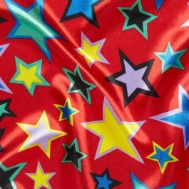 Tissu satin carnaval étoiles