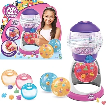 Fabrique à balles Squishy, Crée, remplis et Presse, 3 balles Squishy et des Accessoires, Pour les enfants dès 5 ans, QUP00