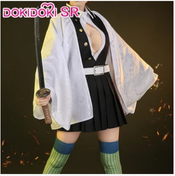 DokiDoki-SR Anime Cosplay Demon Slayer: Kimetsu no Yaiba Cosplay  Kanroji Mitsuri Cosplay Kimetsu no Yaiba Costume Women Halloween