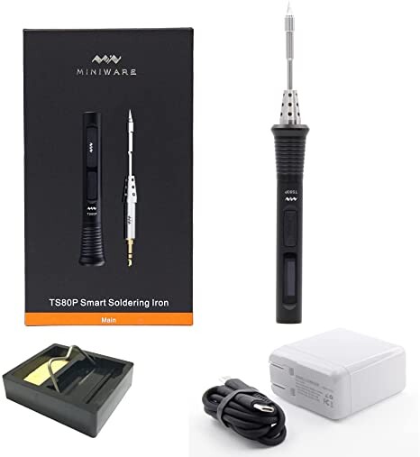 UY CHAN Upgraded TS80P 9V/12V Type C USB Original Digital OLED Programmable Pocket-size Smart Mini Portable Soldering Iron Station Kit (With US Power Supply) - - Amazon.com