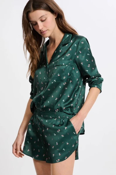 Ensemble de pyjama 2 pièces à motifs effet satin