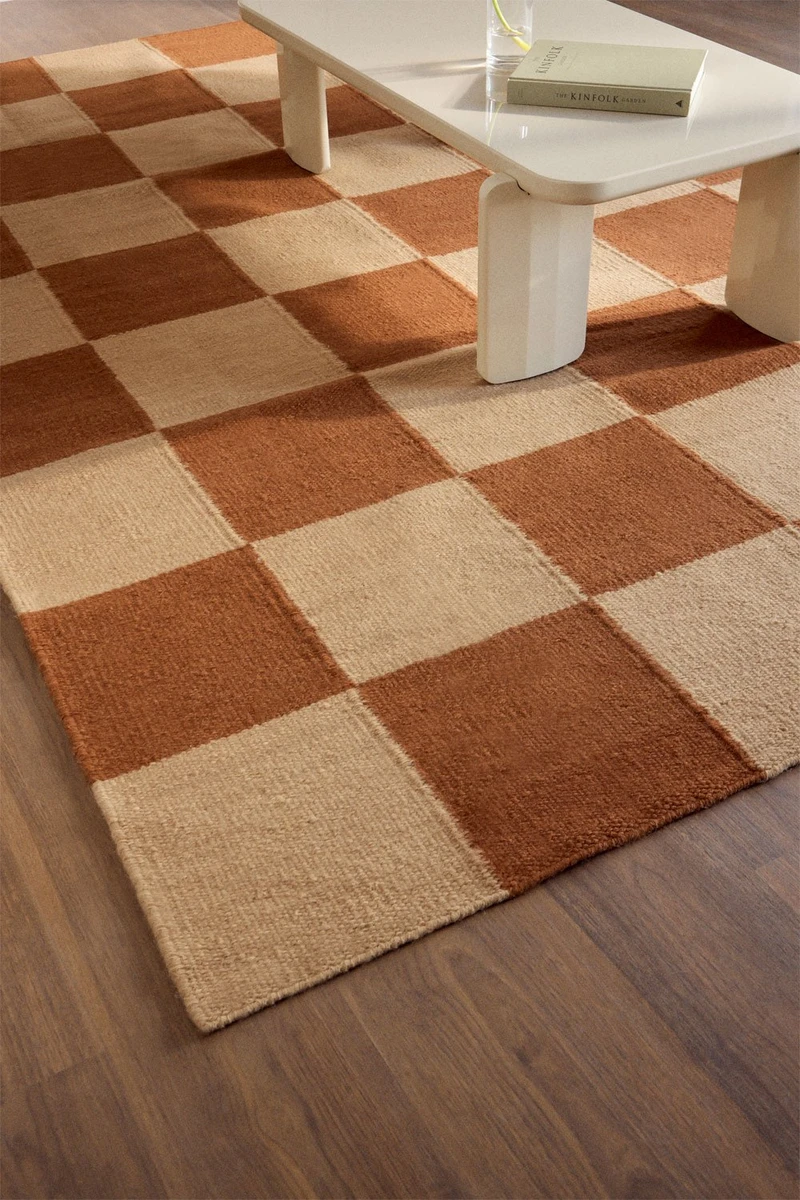 Tapis rectangulaire en laine et coton Bamako