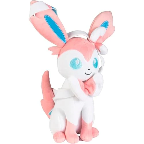 Pokémon- Peluche Nymphali- Peluche de 20 cm- Détails Authentiques- Jouets pour Enfants