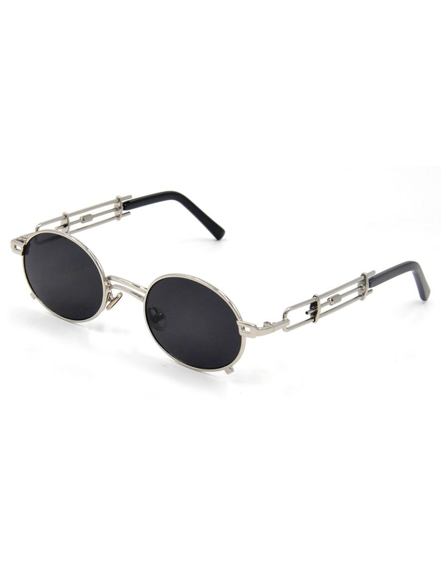 Lunettes Hysteria monture noire argent/verres noirs (HC1)