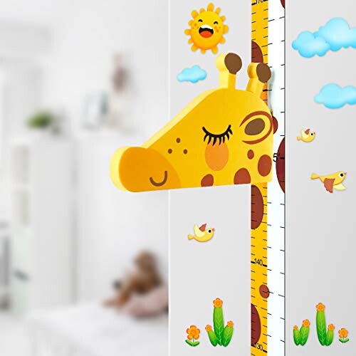 DUOUPA Règle de Croissance Girafe Graduée pour Toise 3D Support