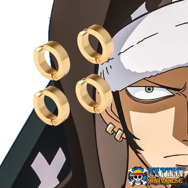 Trafalgar Law Earrings Jewelry One Piece Cosplay 4pcs | One Piece Universe