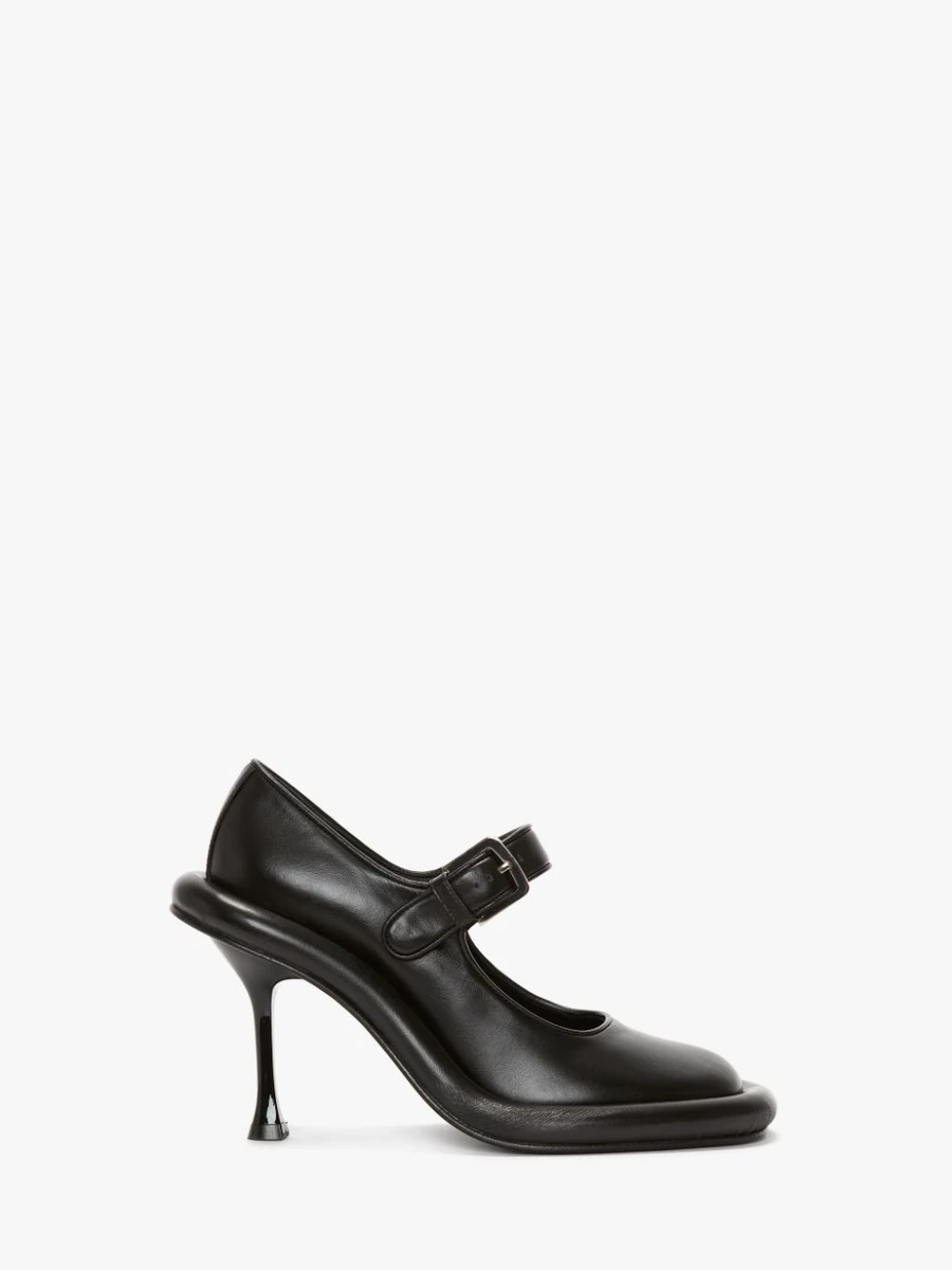 BUMPER-TUBE LEATHER MARYJANE HEELS in black | JW Anderson US