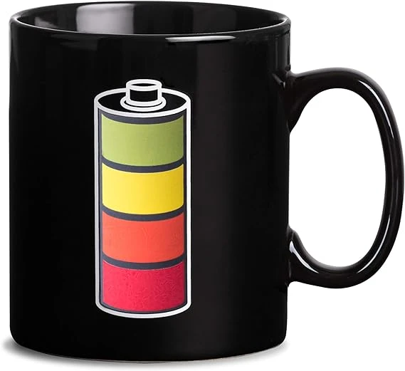 Mug Géant 800 ml avec Motif de Batterie en Charge