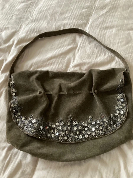 Sac peau et toile Antik Batik