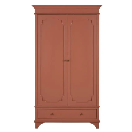Armoire 2 portes 1 tiroir terracotta