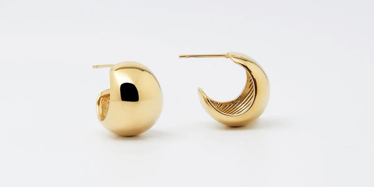 Boucles d'oreilles Cecilia (Acier doré)