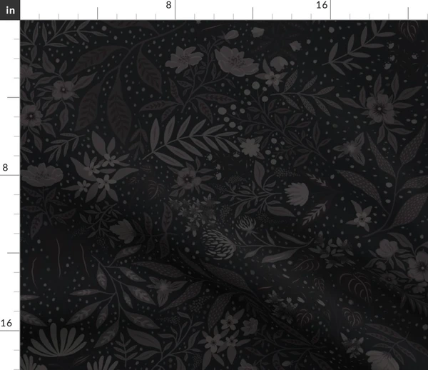 Gothic Botanical Fabric | Spoonflower
