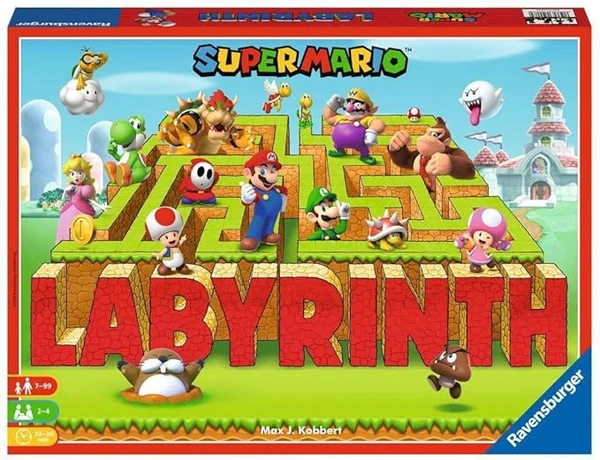 Ravensburger - Jeu de réflexion société classique - Labyrinthe Super Mario - Enfant et Famille - 2 à 4 Joueurs dès 7 ans - Mixte - 26031 - (Multilingue – Français Inclus)