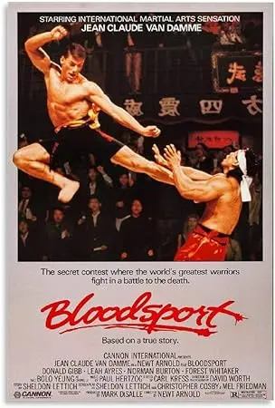 Poster sur toile Jean Claude Van Damme Bloodsport 40 x 60 cm