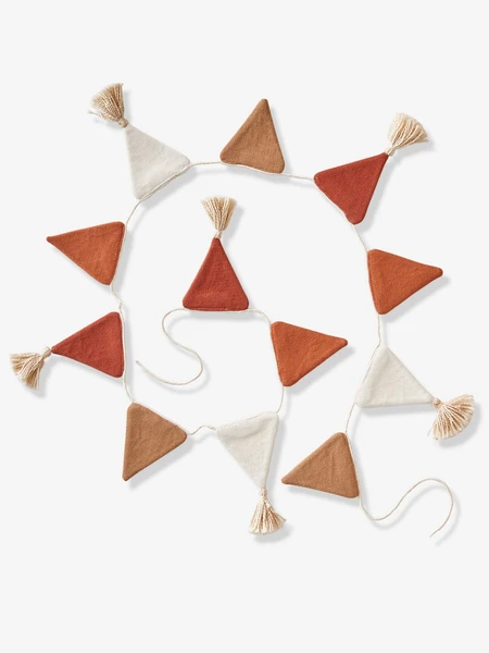 Guirlande fanions tricot beige clair uni - Vertbaudet