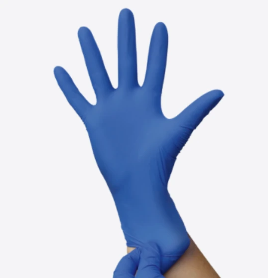 Gants nitrile non poudrés bleus boite de 100 TAILLE S