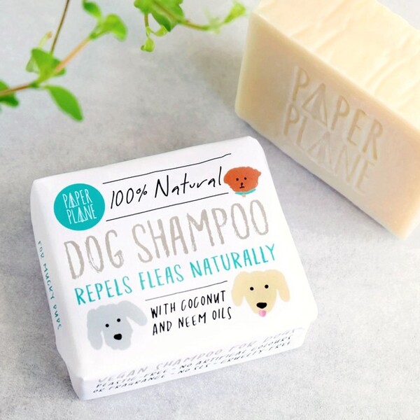 100% natural vegan dog shampoo bar by Paper Plane