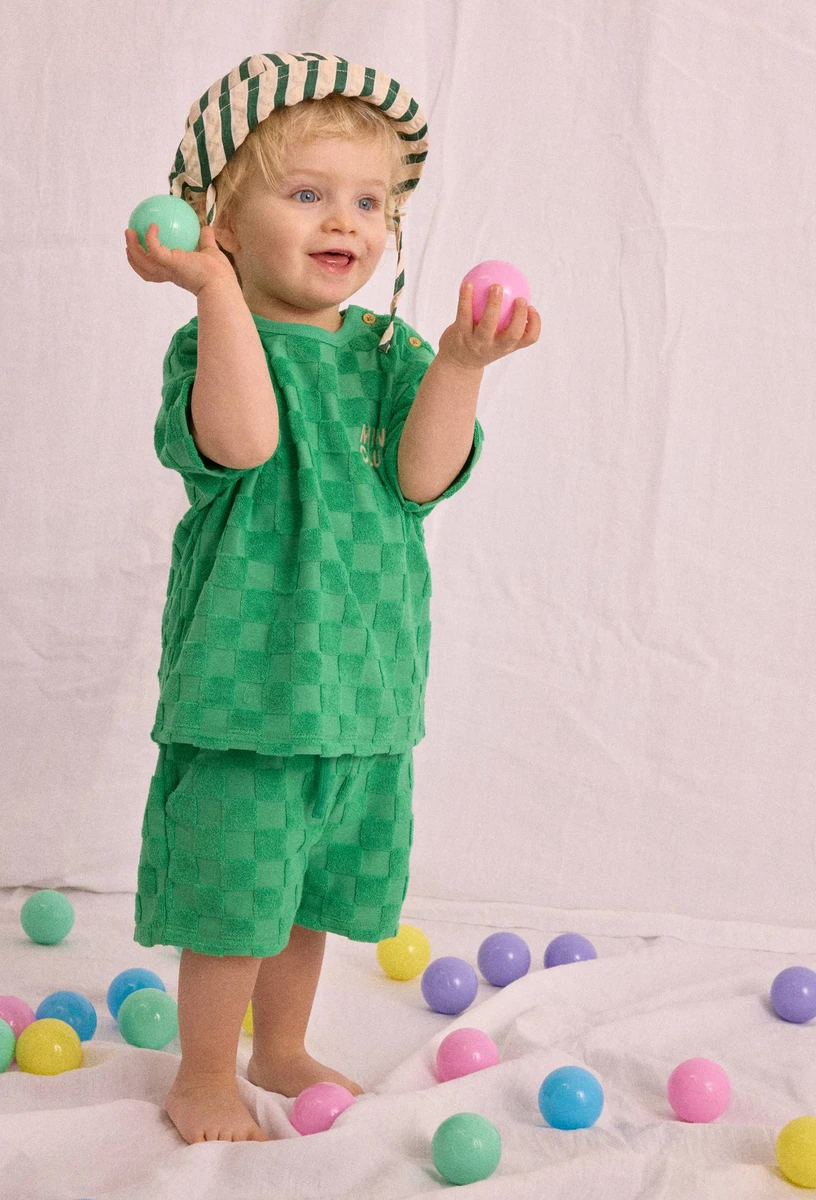         T-shirt manches courtes en éponge VERT pour bébé BOUT'CHOU    