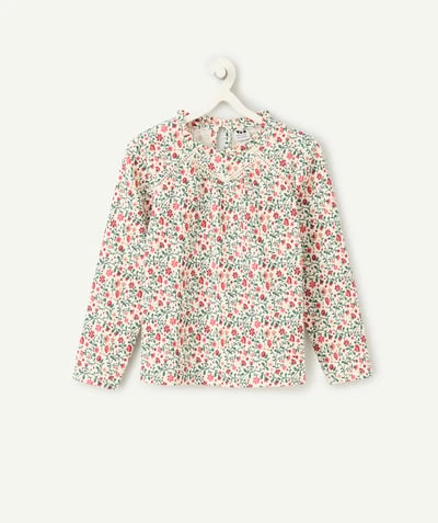 Blouse fille imprimé floral