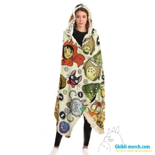 Ghibli Character 3D Hooded Blanket - Ghibli Merch Store - Official Studio Ghibli Merchandise