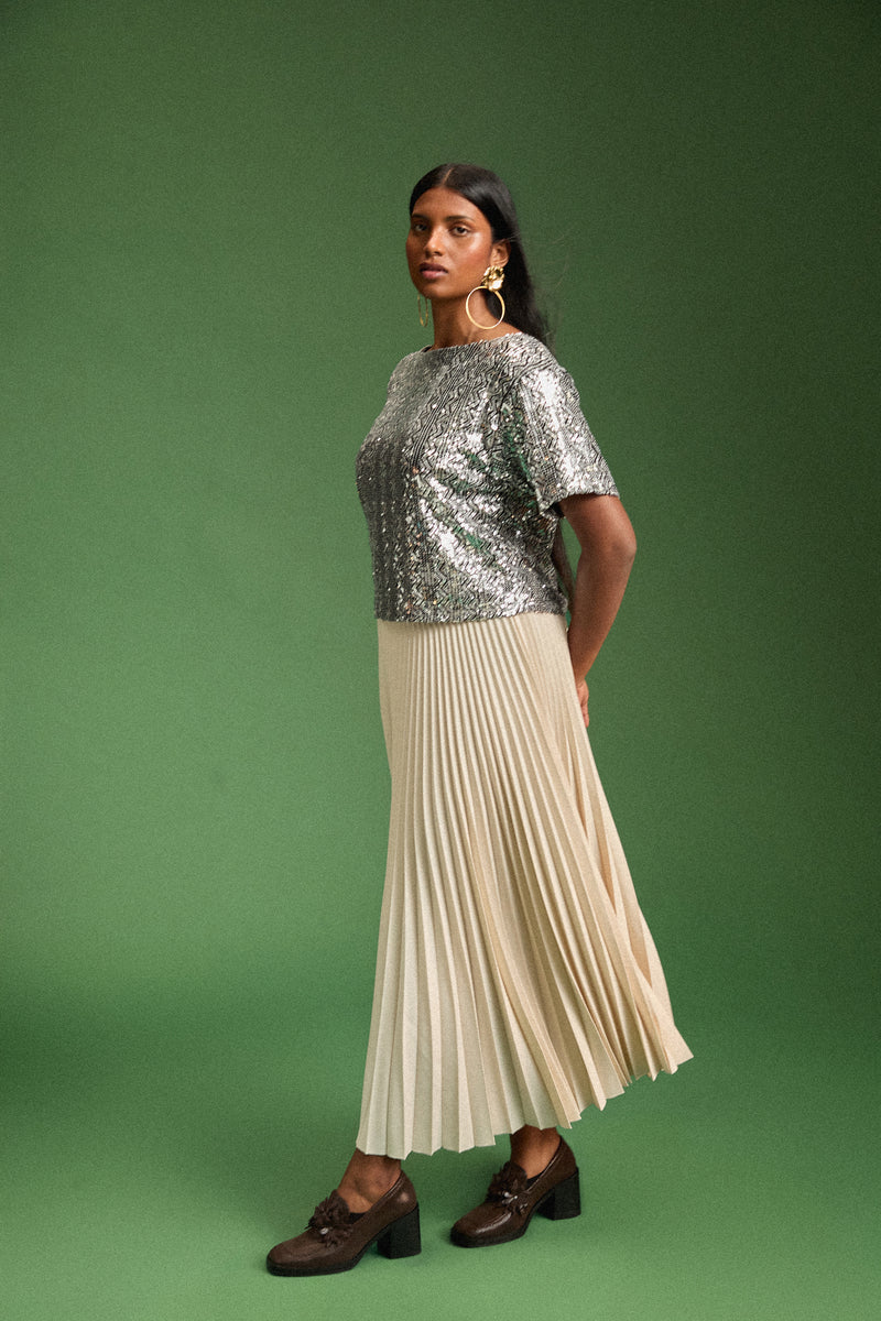 Maxi Jupe Warehouse Femme Multicolore Motif Géométrique - Taille 6, Viscose, Fermeture éclair, Fentes Latérales