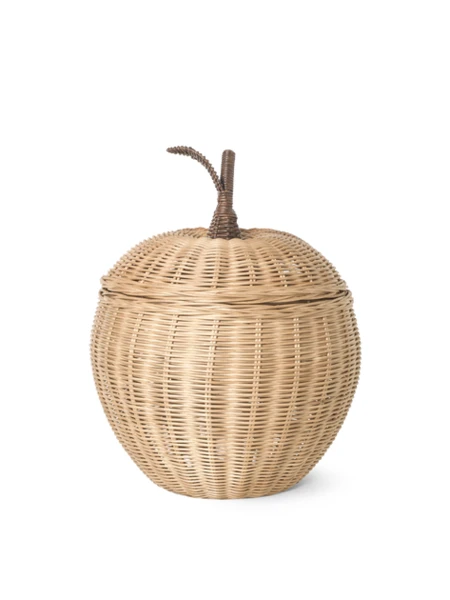 Rangement tressé en forme de pomme par ferm LIVING KIDS