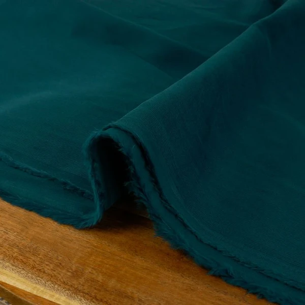 Tissu velours milleraies fin bleu canard - Élégant et doux