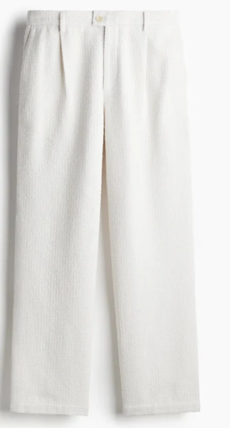 Pantalon texturé Relaxed Fit - L