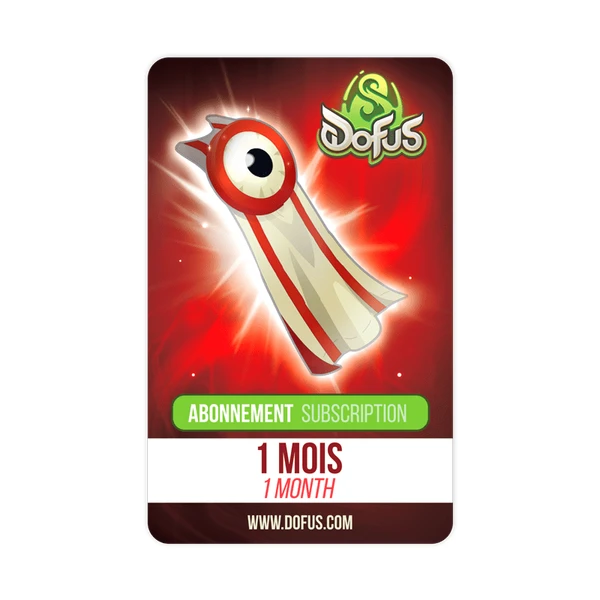 Carte 1 mois d’abonnement à DOFUS 3