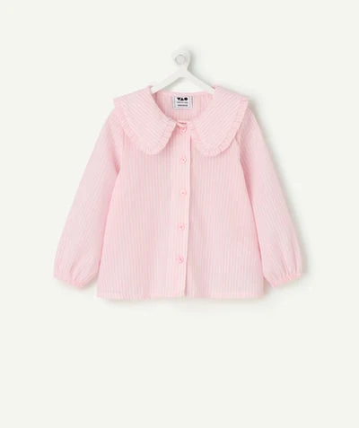 Chemise bébé fille rayée rose