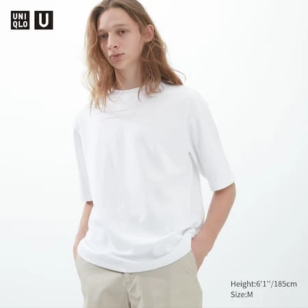 XS Blanc - T-shirt Oversize En Coton AIRism Col Rond Uniqlo U | UNIQLO