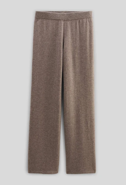 Pantalon large uni en cachemire