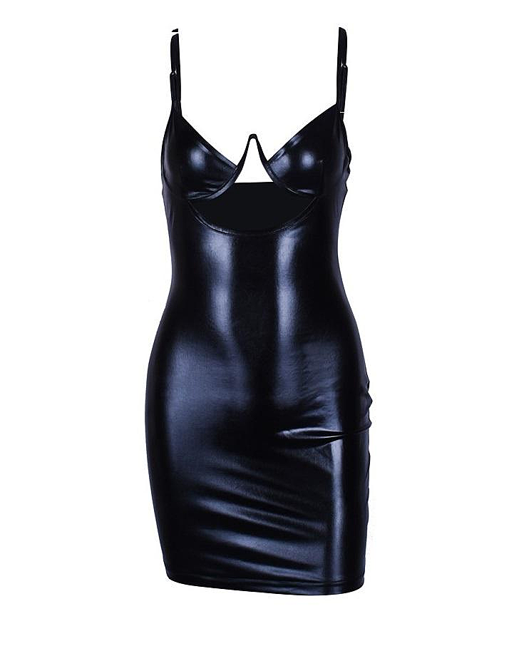 robe en cuir noire 