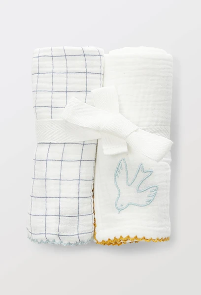 Lot de 3 langes en gaze de coton imprimés en coton BIO GOTS