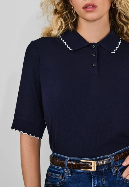Next REGULAR FIT COLLAR - Polo - navy blue/bleu marine - ZALANDO.FR