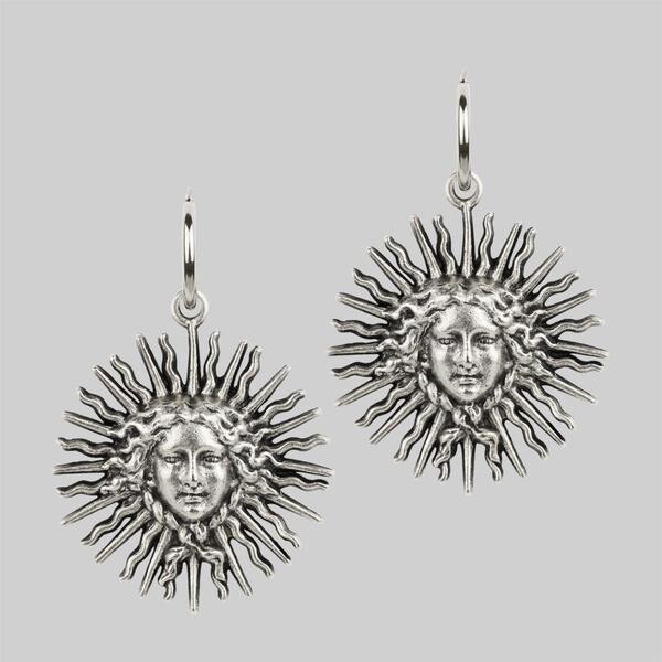 SOL INVICTUS. Sun Goddess Earrings - Silver – REGALROSE