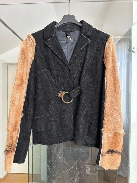 Giubbino di pelle invecchiata Roberto Cavalli