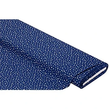 Tissu coton « cœurs », bleu foncé/multicolore, de la série Mona