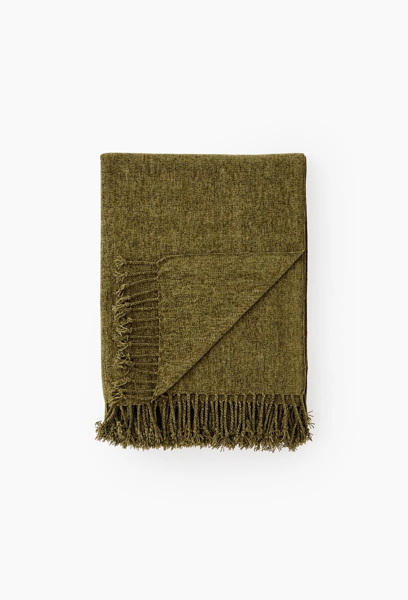 Plaid chenille, 130x170cm, 100% polyester recyclé