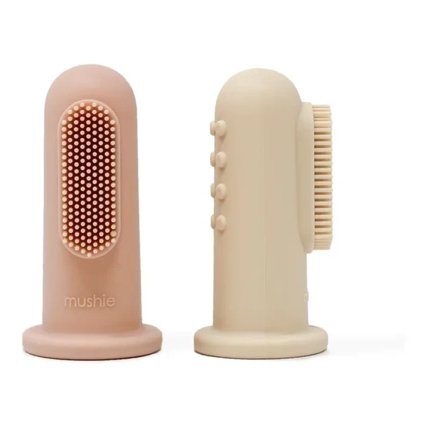 Mushie - Brosses à dents bébé - Set de 2 - Blush | Smallable