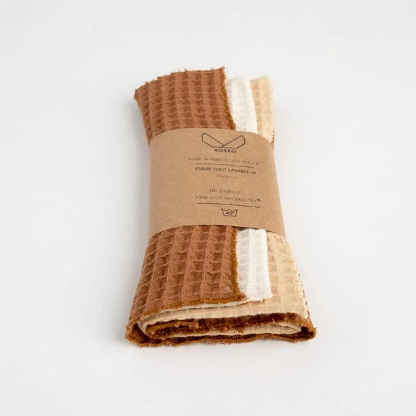 Essuie tout lavable camel x5 | HOKKO