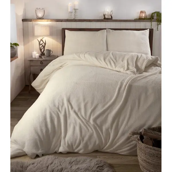Parure delit 200x200 teddy creme