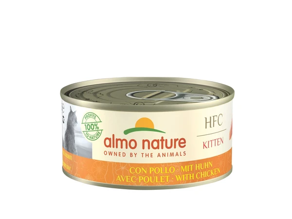 Pâtée ALMO NATURE HFC kitten au Poulet pour chatons