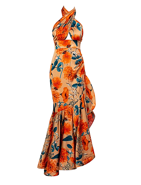 Robe à fleur longue 
