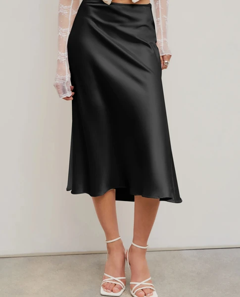— cider, satin maxi skirt 